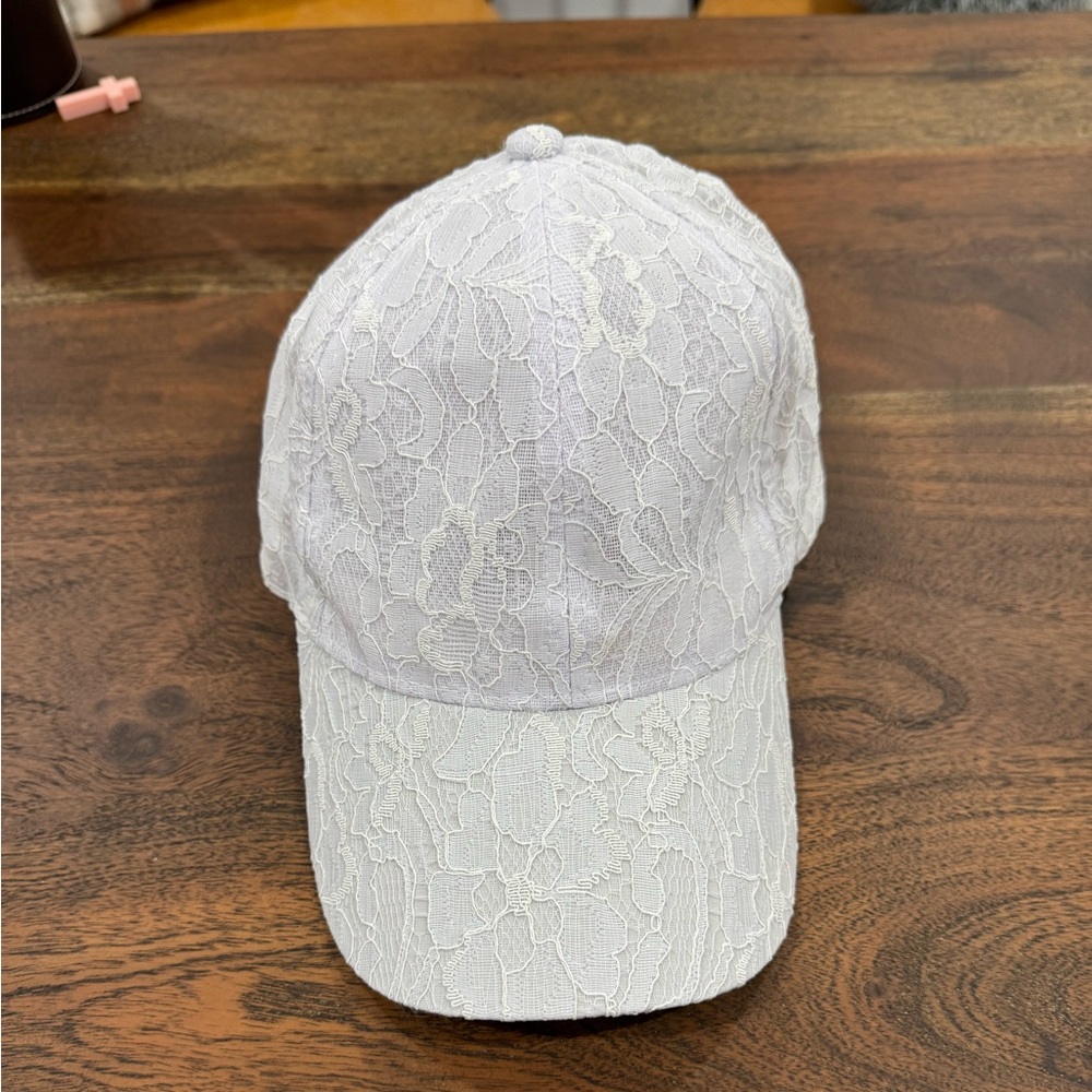 Miss to Mrs White Lace Baseball Cap